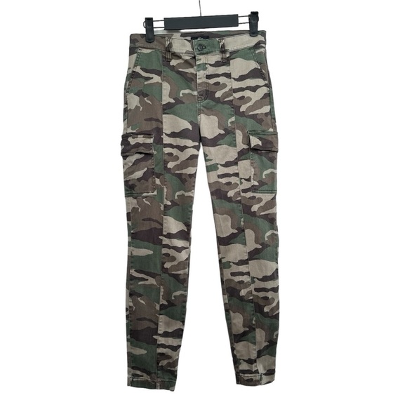 J. Crew Denim - J. Crew 9” Cargo Toothpick Women’s Jeans Camouflage size 26 Green High Rise Camo
